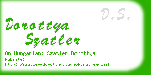 dorottya szatler business card